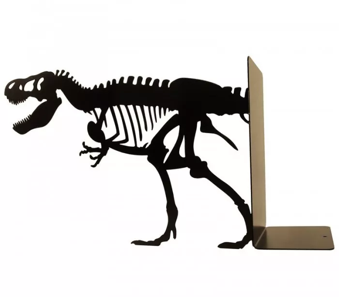 Laser cut metal bookends dinosaurs