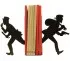 Large black bookends vintage comic book Gendarme and Thief