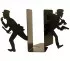 Large metal bookends vintage comic book Cop and Thief