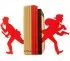 Large bookends cop and thief to decorate shelves an bookcase