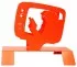 Range magazines et revues en métal orange "TV"