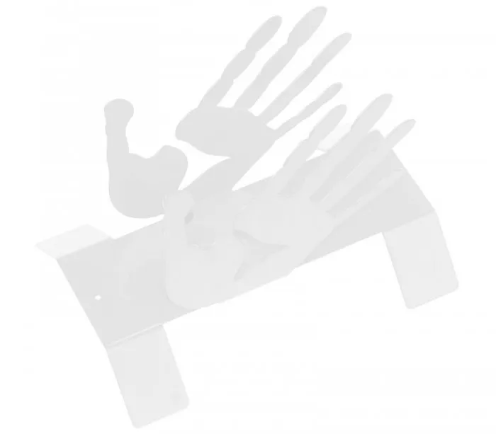 Rack à revues métal blanc "Mains"