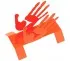 Porte-revues couleur orange "Mains"