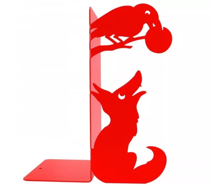 Serre-livres Corbeau et Renard en métal Shohan-design
