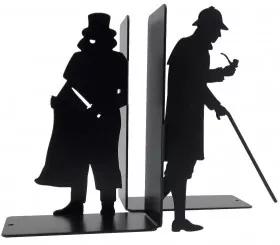 Paar Buchstützen Sherlock Holmes und Moriarty