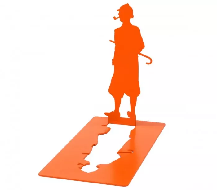 Sherlock Holmes Buchstütze Modell Schatten orange