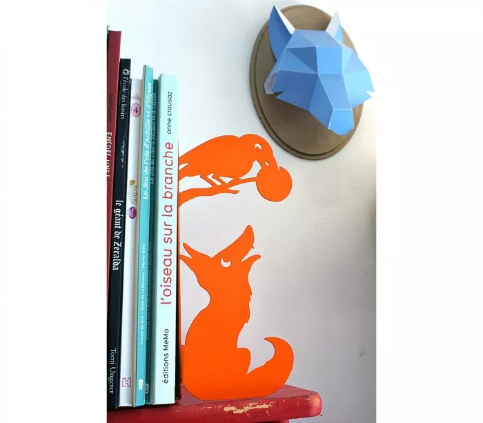 Große Buchstütze Fabeln Rabe Fuchs Jean de La Fontaine