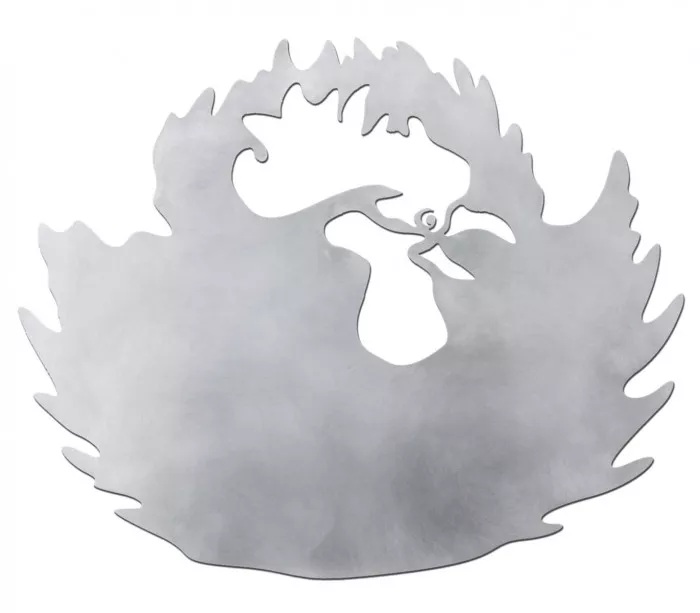 Sous plat inox brossé Coq