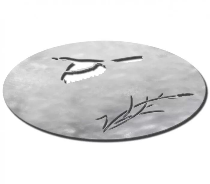 Brushed stainless steel trivet laser cut