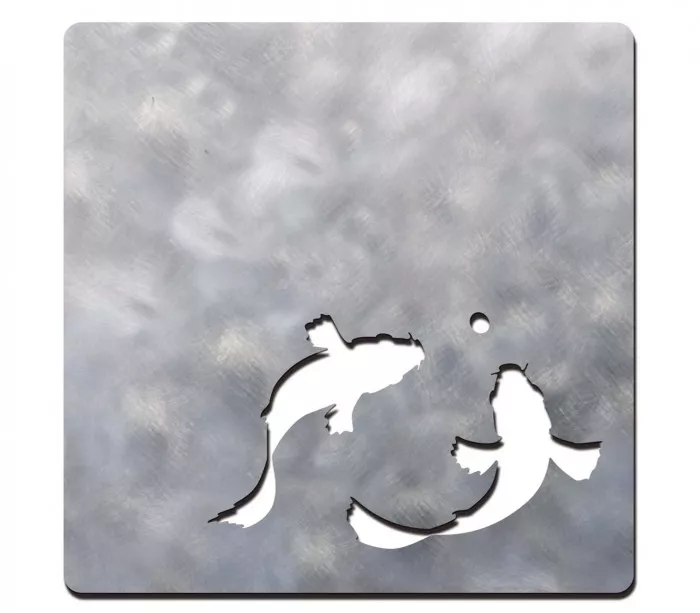 brushed stainless steel trivet to decorate table