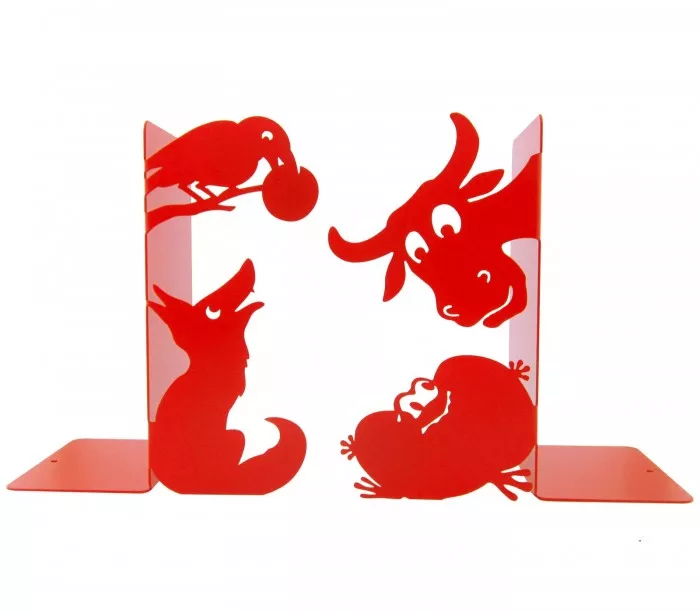 Fancy and original metal bookends to decorate shelves