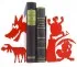 Pair of large bookends funny gift idea for decorating shelves