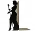 Objet décoration ambiance club de jazz  silhouette chanteuse