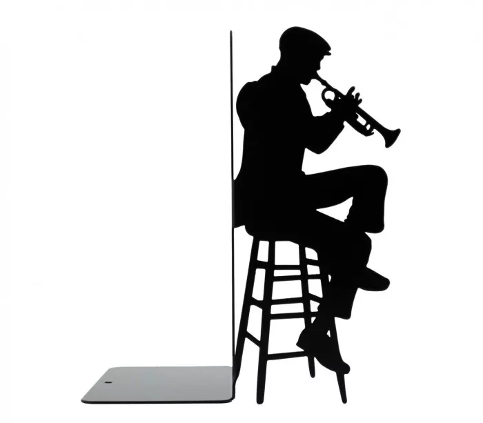 Jazz-inspired bookends to decorate a bookcase