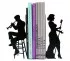 Original decorative bookends, gift idea for a jazz music lover