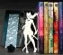 Manga style white kitsune bookends