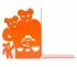 Orange metal bookshelf decoration shelf for boy's bedroom