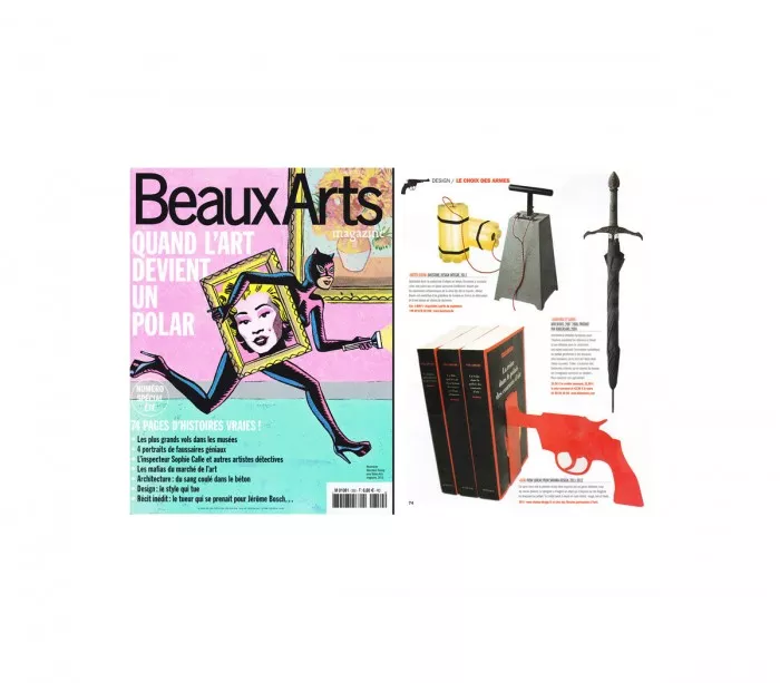 Gun bookend in Beaux-Arts magazine