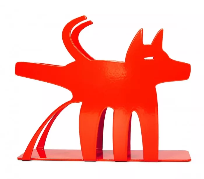 Range-courrier décoratif chien rouge