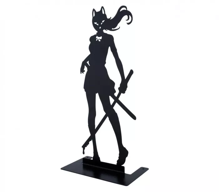 Manga Silhouette Oberschülerin Uniform Kitsune