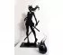 Silhouette figurine décorative noire manga katana kitsune