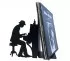 Große Buchstütze mit Pianisten-Silhouette zum Festhalten von Schallplatten