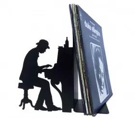 Grand presse-livres Pianiste pour caler disques vinyles