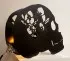 black lamp human skull vanity