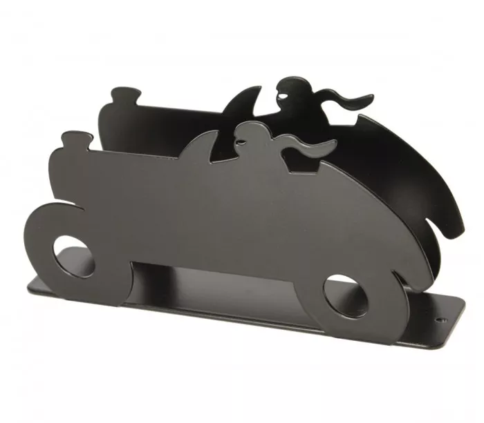 Black metal letter holder