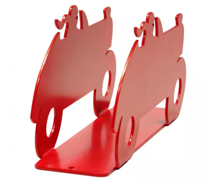 Porte-courrier métal rouge "Auto"