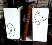Large bookends bird sketch