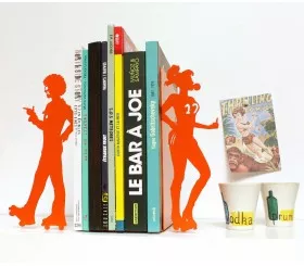 Seventies style bookends