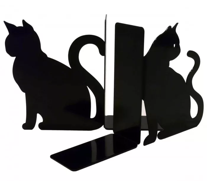 Bibliothekszubehör Buchstützen Katzen
