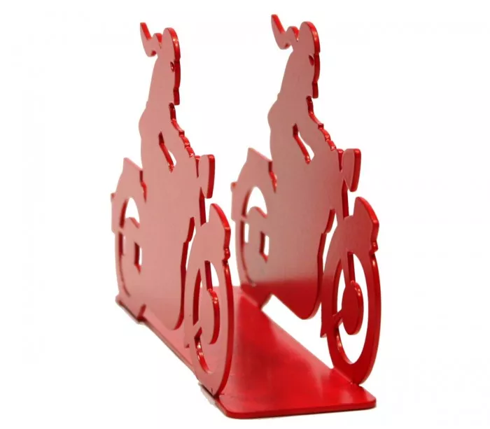 Range-courrier déco rouge "Motocyclette"