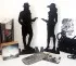 Vintage decorative silhouettes inspired by old thrillers Maltese Falcon Alain Delon