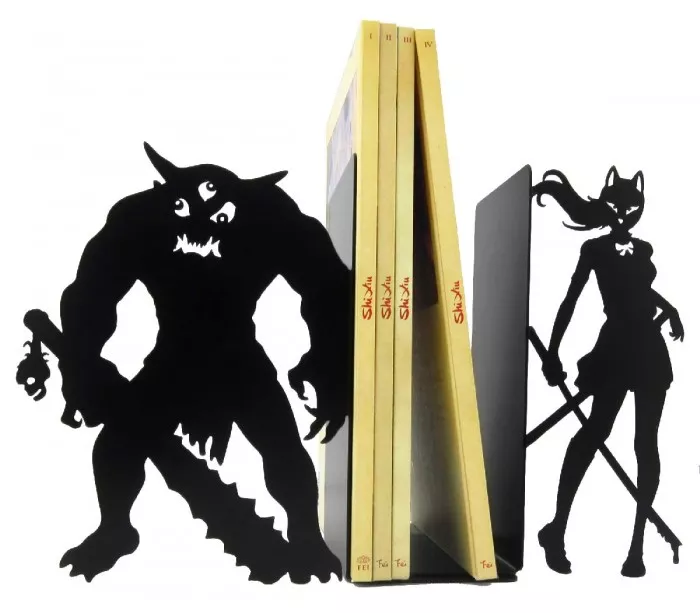 Grands cale-livres bande-dessinée ogre et renarde yokaï manga