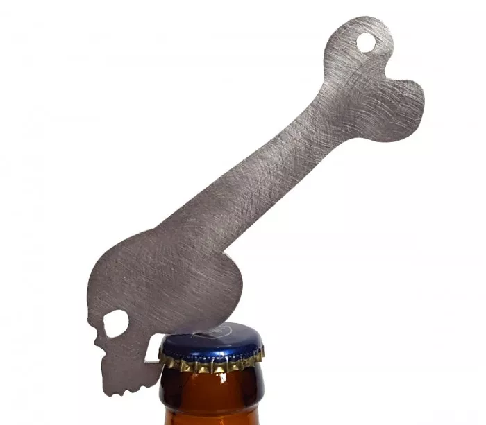 Décapsuleur métal crâne tête de mort