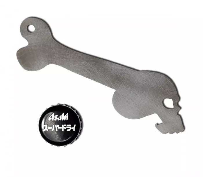 Beer bottle opener skull gothic style