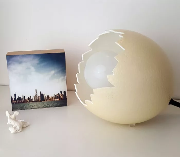 Fun light fixture inspired by a boiled egg