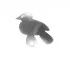 Silhouette oiseau en acier inoxydable pour trousseau de clés