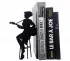 Large bookends, vinyl wedges, jazz guitarist
