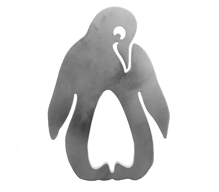 Hübscher Flaschenöffner in Form eines Pinguins aus lasergeschnittenem Edelstahl
