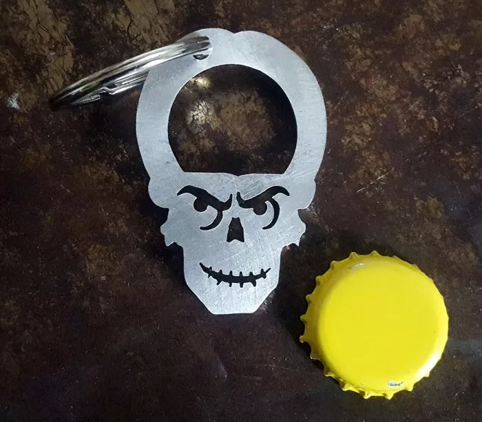 Pocket bottle opener keychain vintage Sifi style