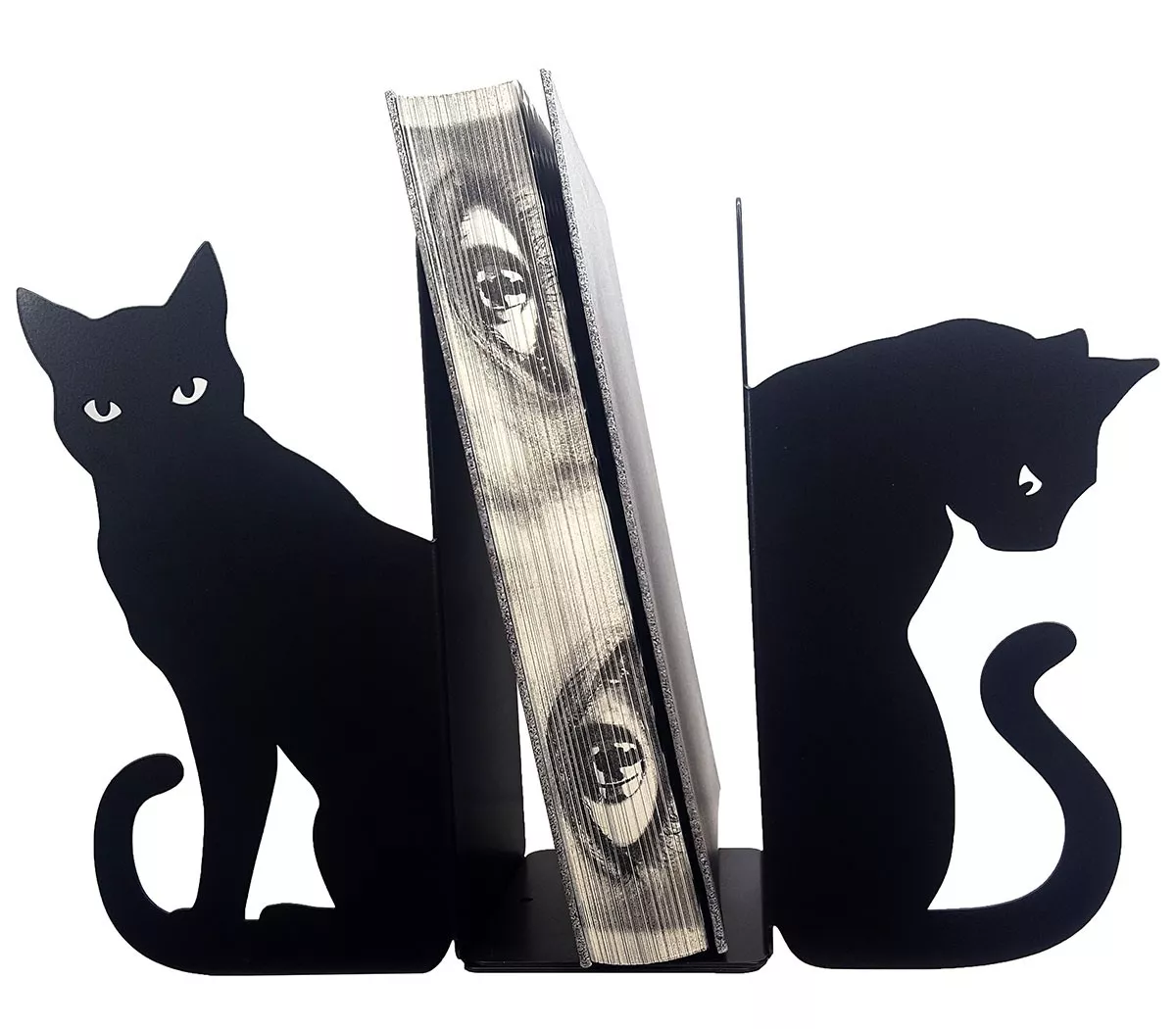 Serre-livres en forme d'oiseau mignon sur un arbre, pour décoration d'étagère, serre-livres en métal noir, Support pour étudiants, fournitures de bureau, cadeaux