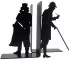 Paire de serre-livres Sherlock Holmes et Moriarty