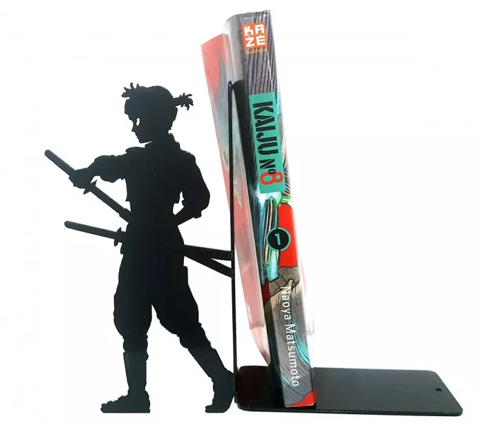 Schwarze Buchstütze im Shonen-Manga-Stil