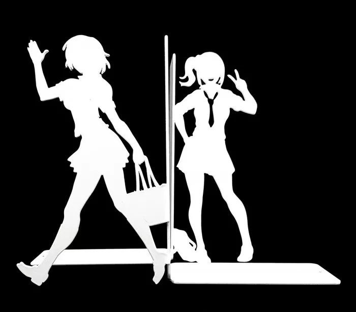 Serre-livres avec silhouettes style Shojo Shonen manga