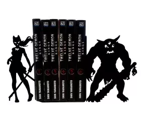Black metal bookends for manga shelf decoration teenager room