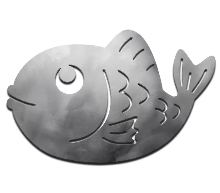 Sous plat en acier inoxydable brossé Petit Poisson