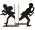 Pair of bookends for a vintage Tintin-style decoration